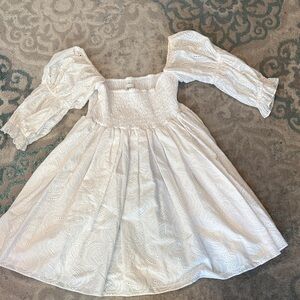 Misa Los Angeles White Lace Midi Dress